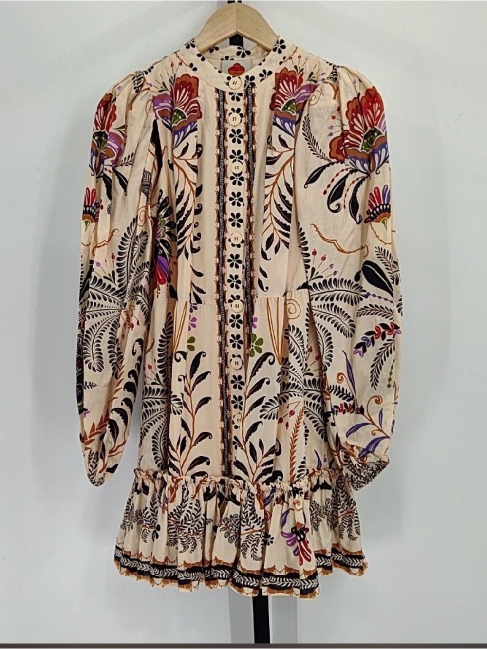 Farm Rio NWT Classic Nature Sand Mini Dress Size XS Extra Small NEW $248